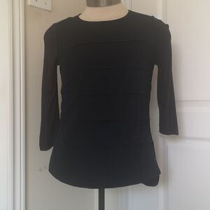Olsen Ladies Crew Neck 3/4 Sleeves Casual Top Navy Blue 5/6